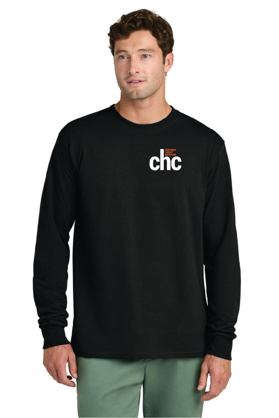 PC54LS Port & Co™ Long Sleeve Core Blend Tee SP CHC-5