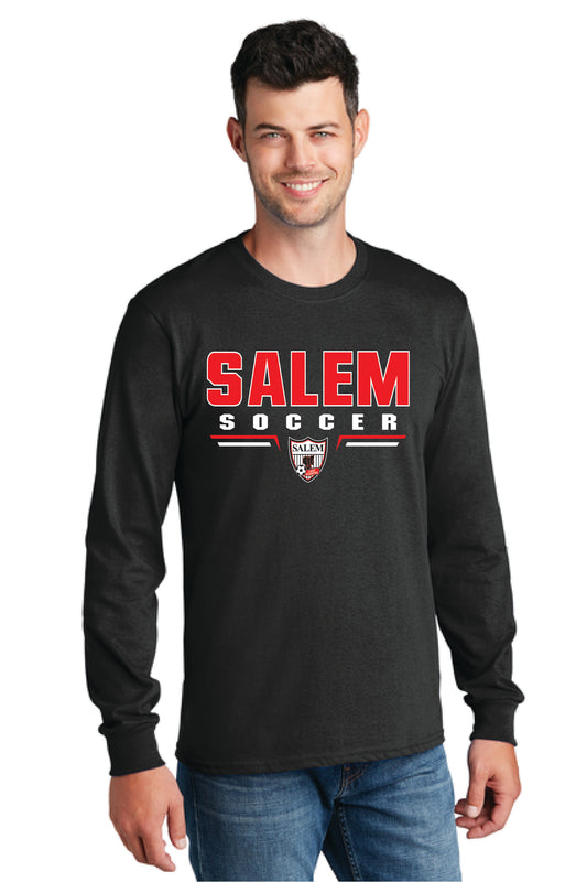 SALEM QUAKERS SOCCER PC54LS Port & Company® Long Sleeve Core Cotton Tee 11