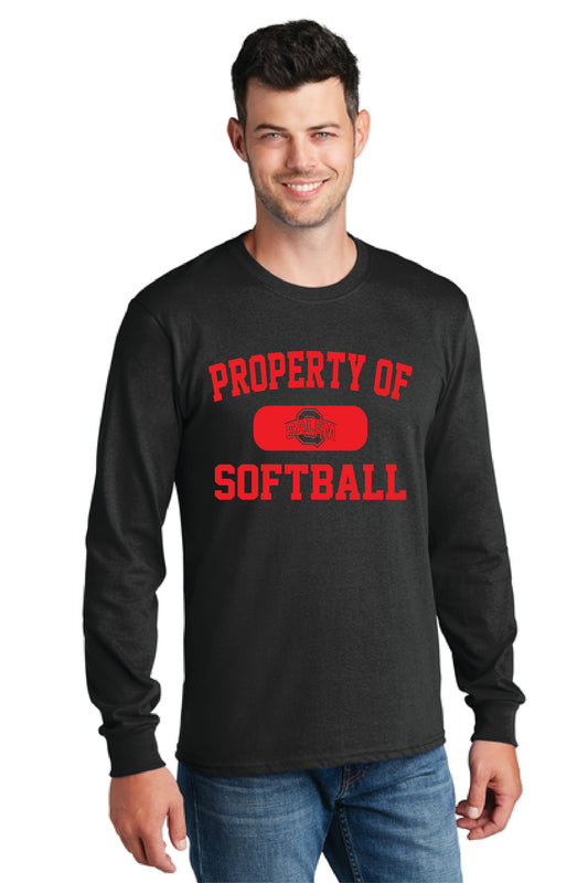 SALEM QUAKERS SOFTBALL PC54LS Port & Company® Long Sleeve Core Cotton Tee 5