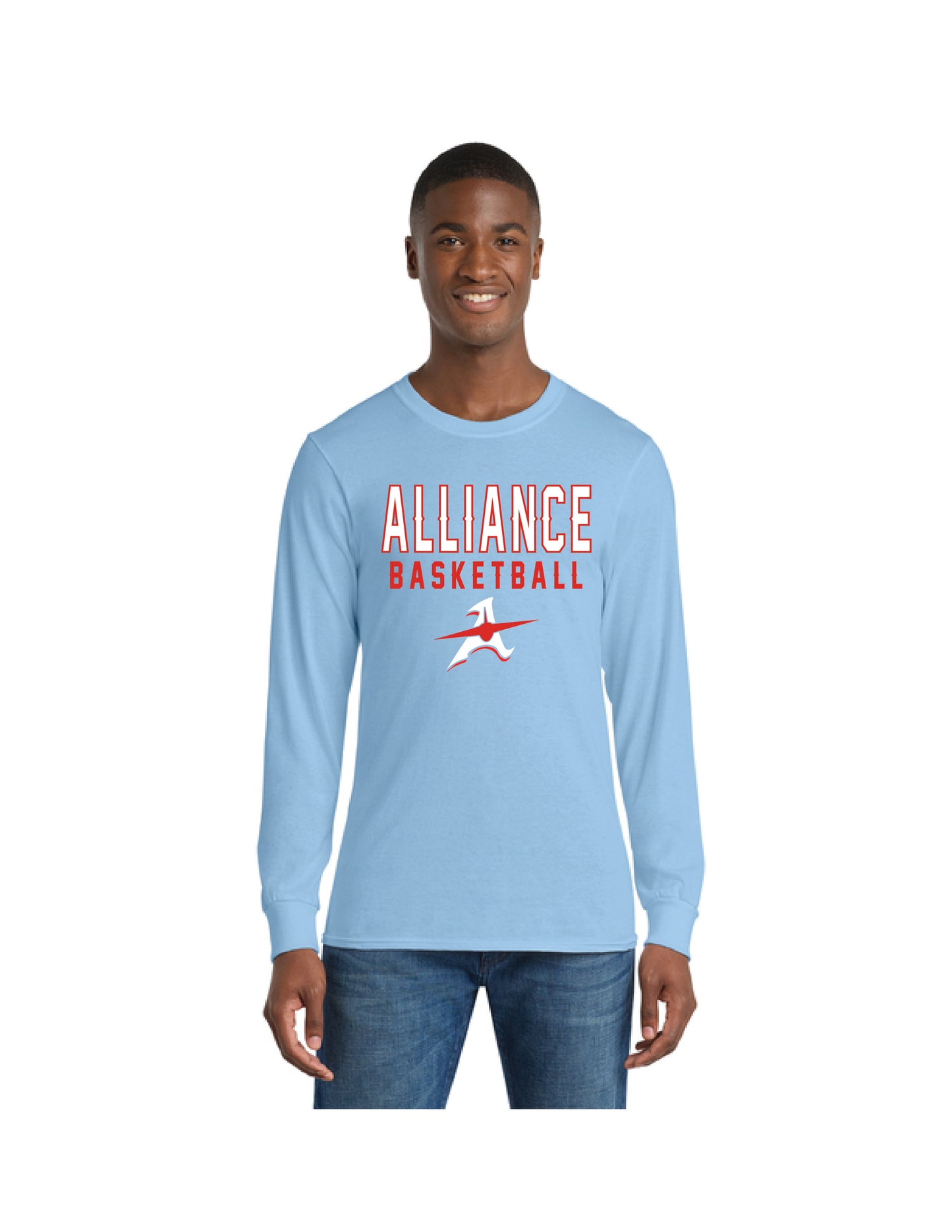 ALLIANCE AVIATORS Basketball PC55LS Port & Company® Long Sleeve Core Blend Tee 14