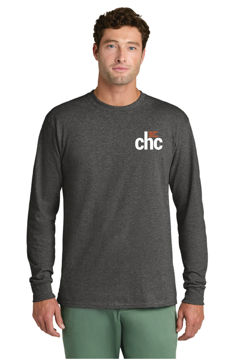 PC54LS Port & Co™ Long Sleeve Core Blend Tee SP CHC-5