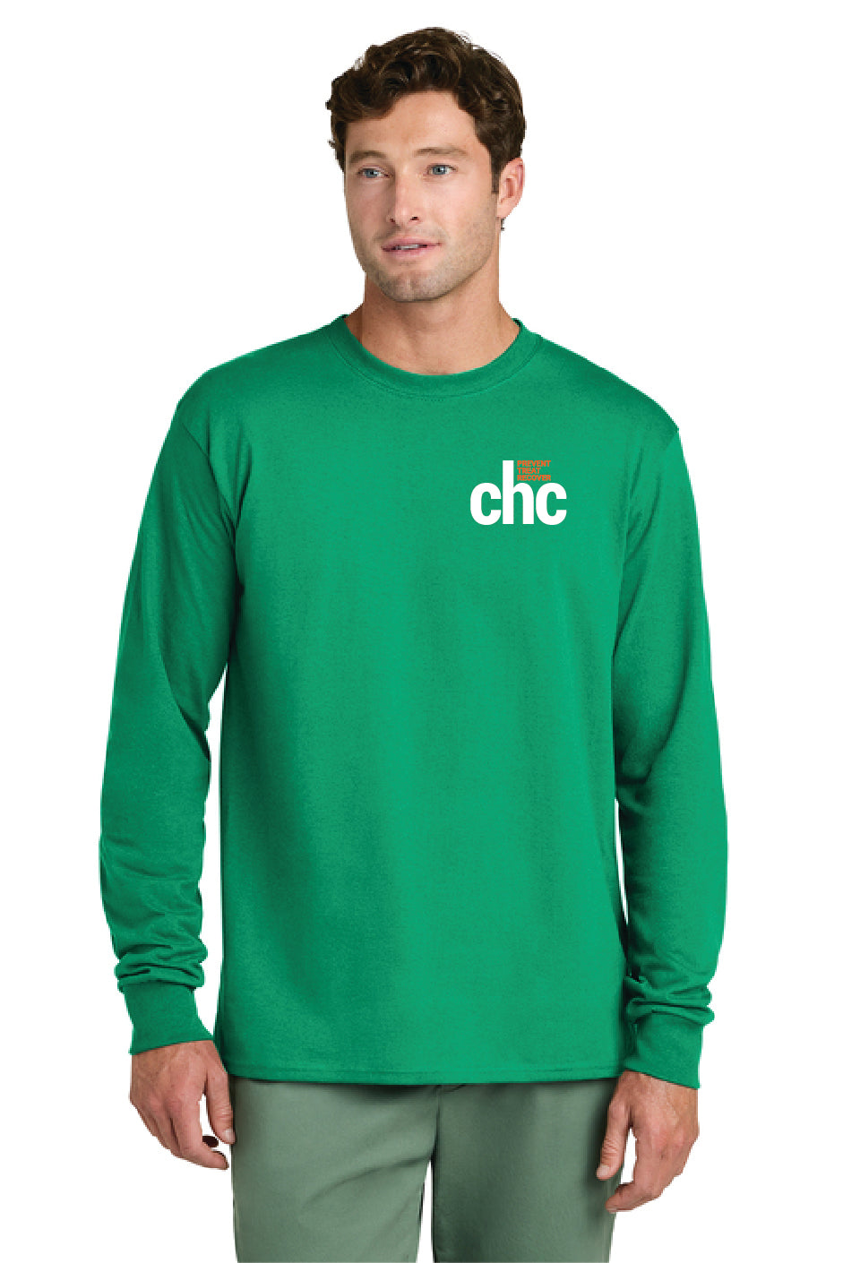 PC54LS Port & Co™ Long Sleeve Core Blend Tee SP CHC-5