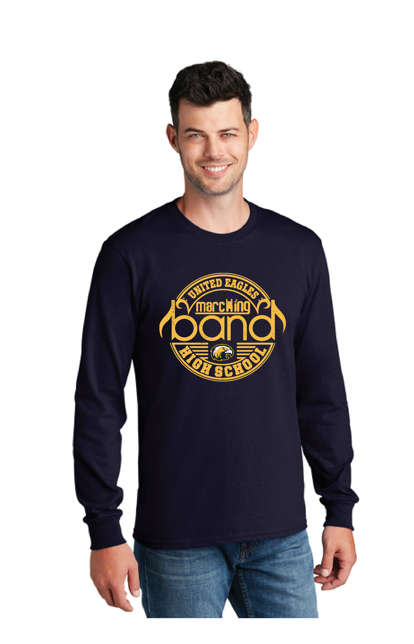 UNITED EAGLES BAND PC54LS Port & Company® Long Sleeve Core Cotton Tee 4