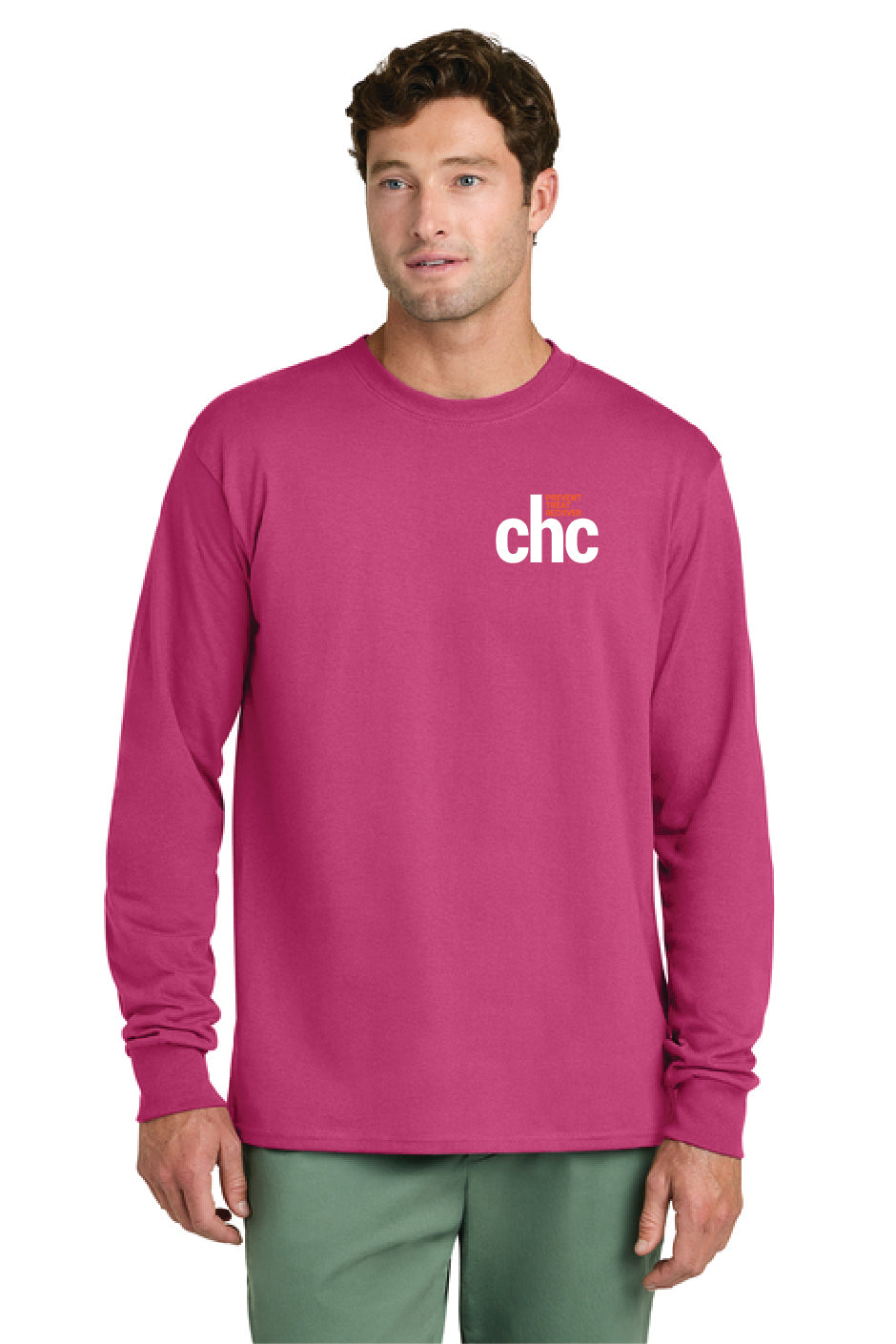 PC54LS Port & Co™ Long Sleeve Core Blend Tee SP CHC-5