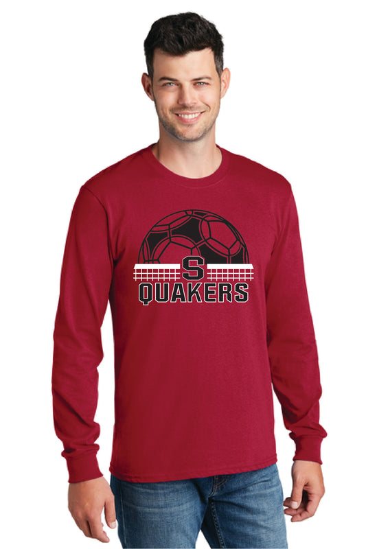 SALEM QUAKERS SOCCER PC54LS Port & Company® Long Sleeve Core Cotton Tee 7