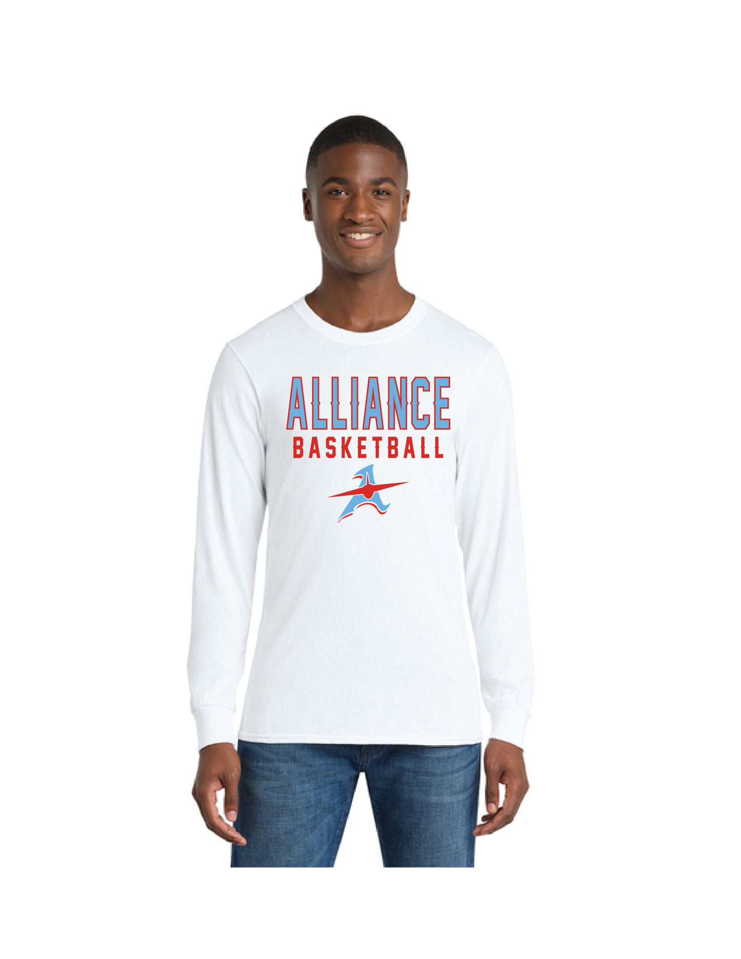 ALLIANCE AVIATORS Basketball PC55LS Port & Company® Long Sleeve Core Blend Tee 14