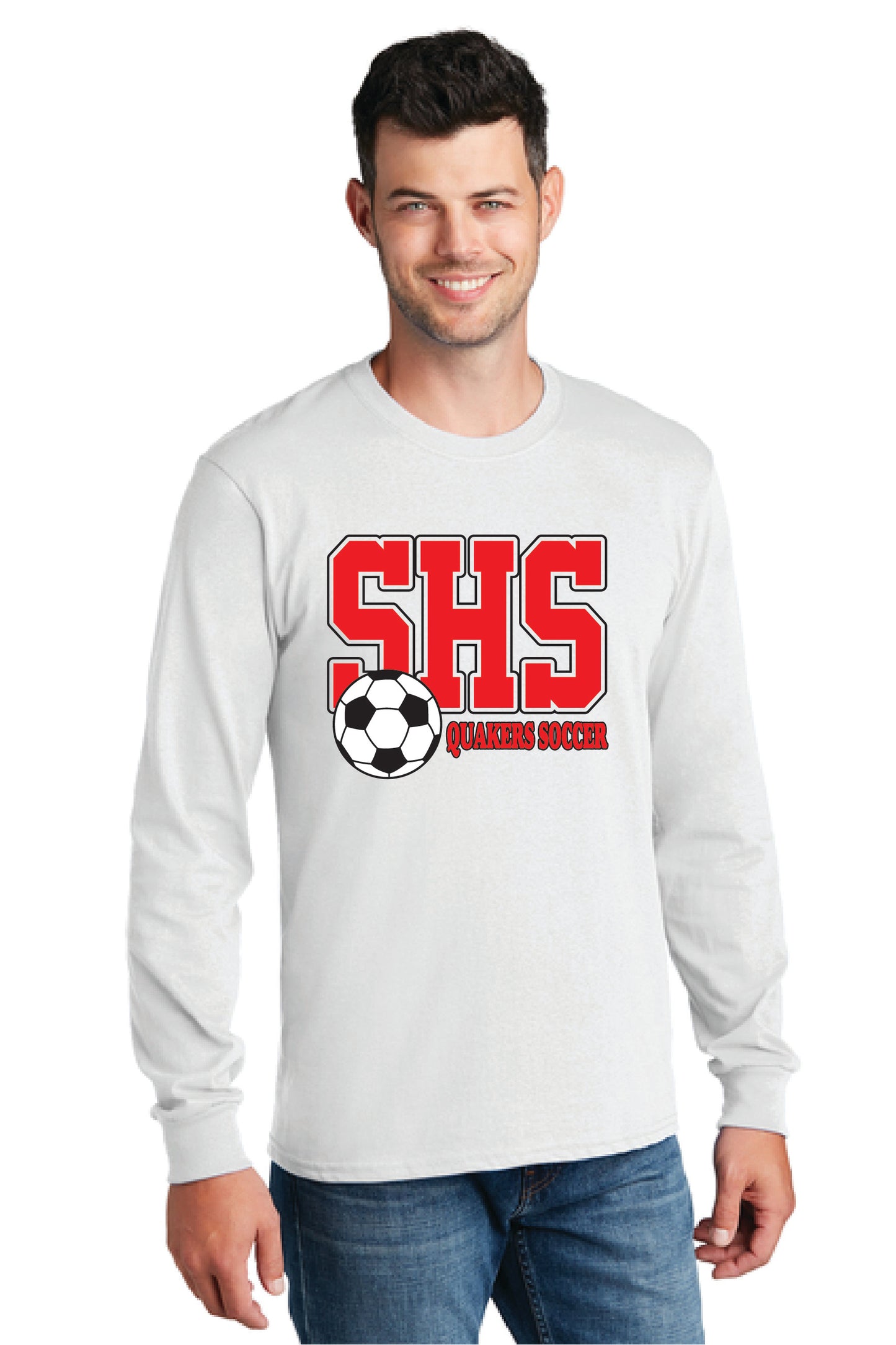 SALEM QUAKERS SOCCER PC54LS Port & Company® Long Sleeve Core Cotton Tee 12
