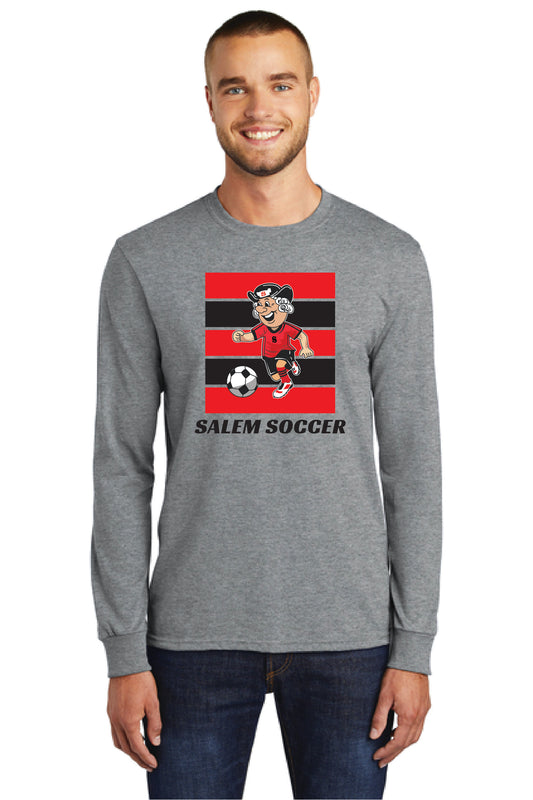 SALEM QUAKERS SOCCER PC54LS Port & Company® Long Sleeve Core Cotton Tee 17