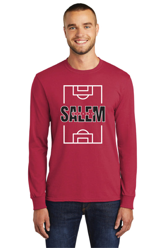 SALEM QUAKERS SOCCER PC55LS Port & Company® Long Sleeve Core Cotton Tee 18
