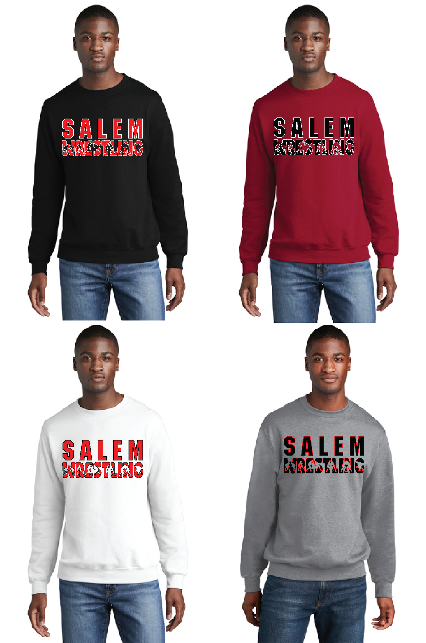 SALEM QUAKERS WRESTLING PC78 Port & Company® Core Fleece Crewneck Sweatshirt 15