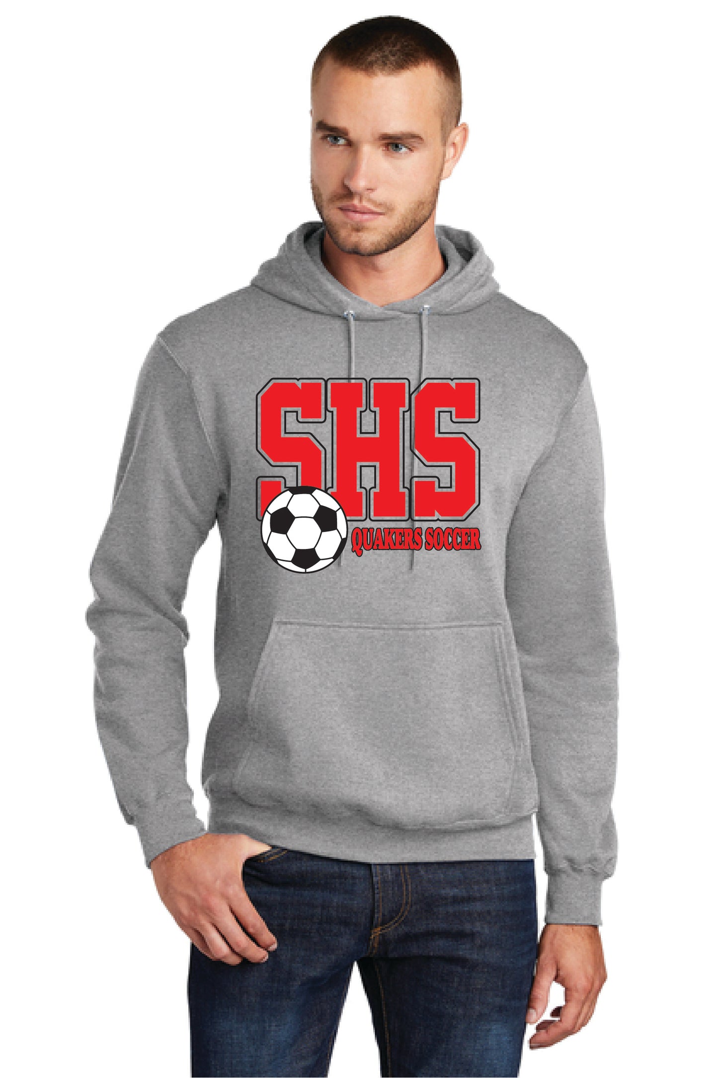 SALEM QUAKERS SOCCER PC78H Port & Company® Core Fleece Pullover Hooded Sweatshirt 12