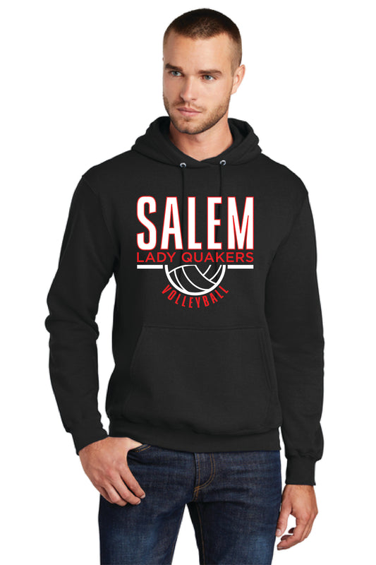 SALEM QUAKERS VOLLEYBALL PC78H Port & Company® Core Fleece Pullover Hooded Sweatshirt 2