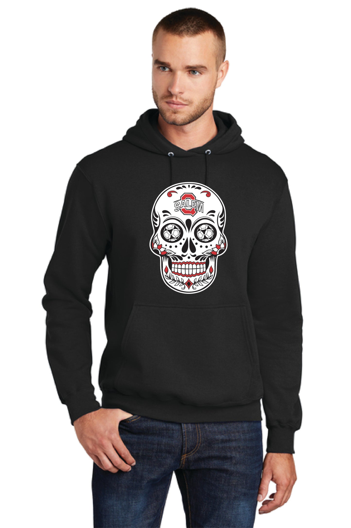 SALEM QUAKERS SOCCER PC78H Port & Company® Core Fleece Pullover Hooded Sweatshirt 2