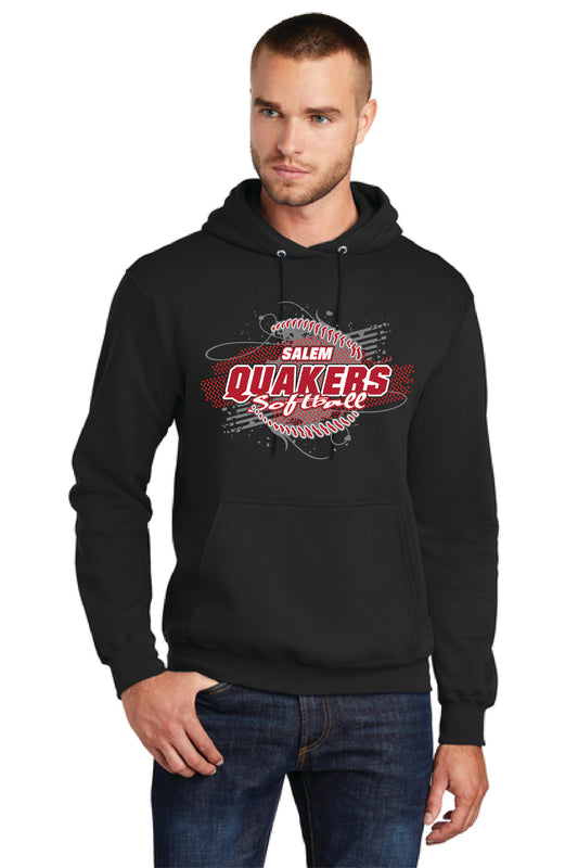 SALEM QUAKERS SOFTBALL PC78H Port & Company® Core Fleece Pullover Hooded Sweatshirt 1