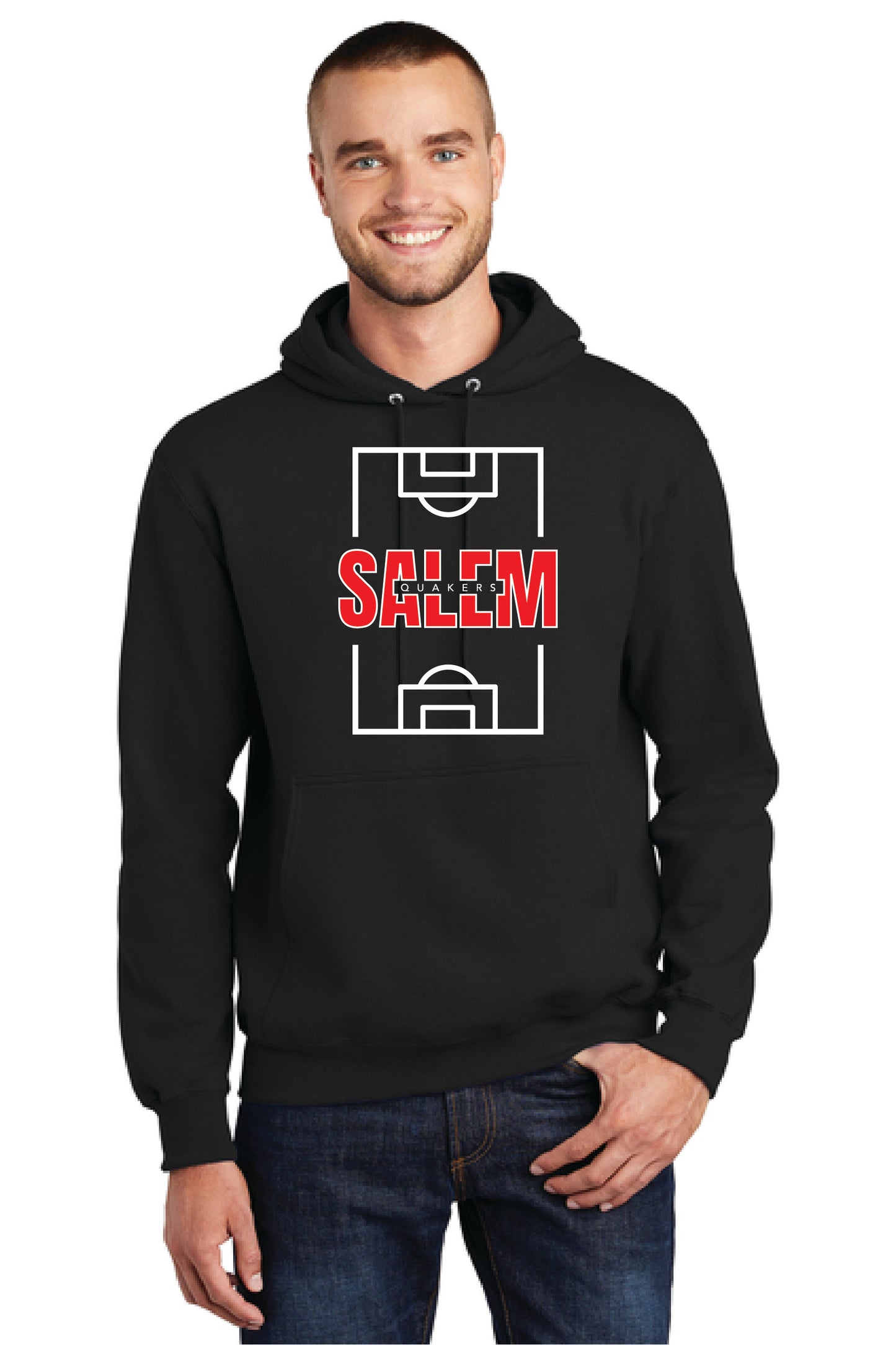 SALEM QUAKERS SOCCER PC78H Port & Company® Core Fleece Pullover Hooded Sweatshirt 18