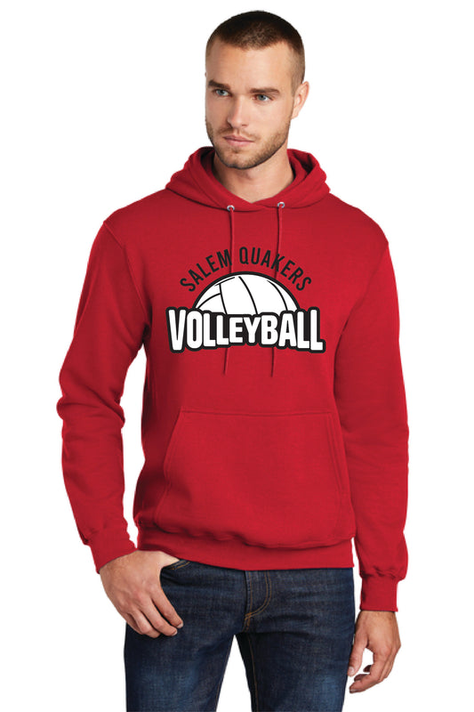 SALEM QUAKERS VOLLEYBALL PC78H Port & Company® Core Fleece Pullover Hooded Sweatshirt 8