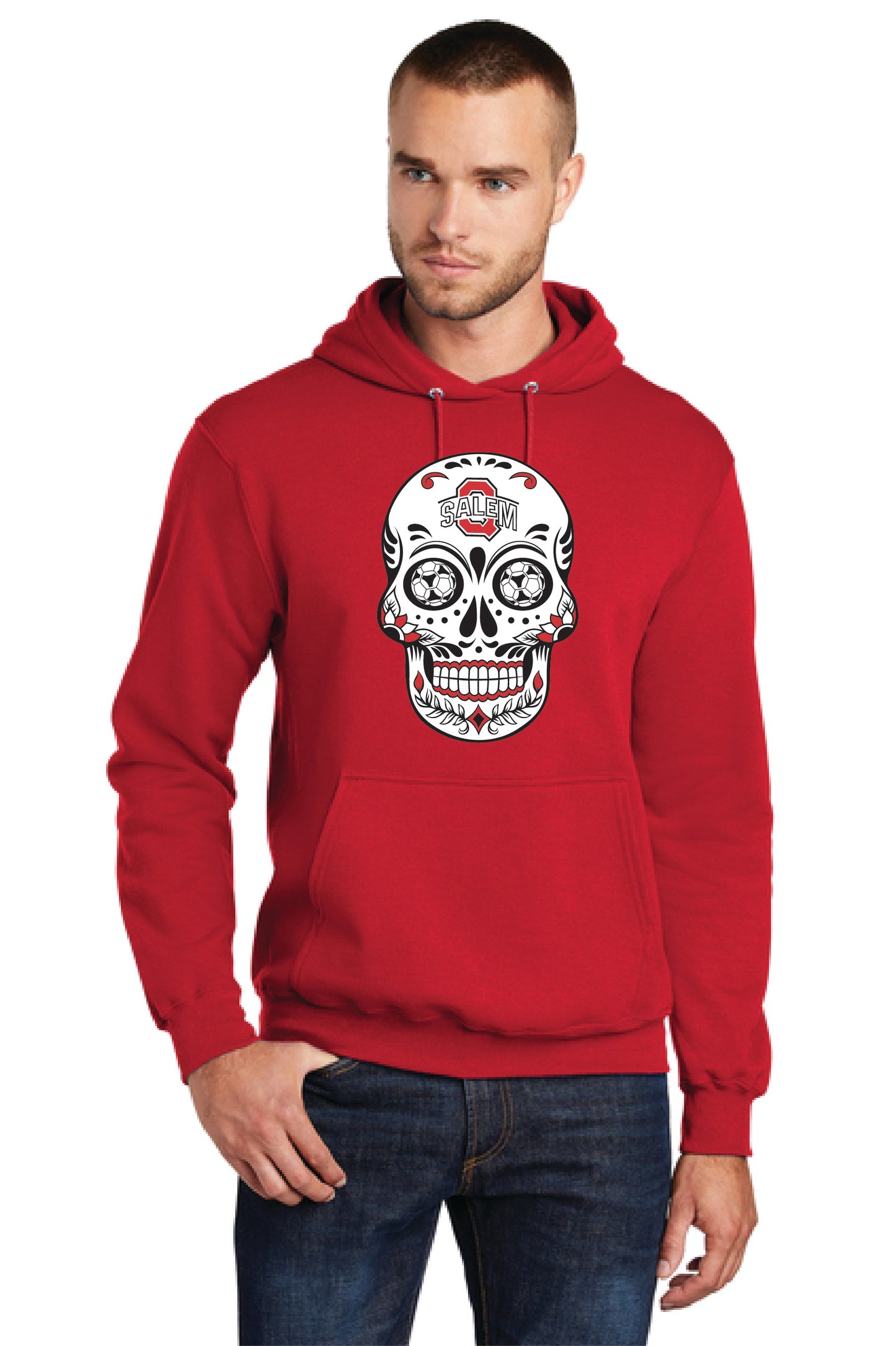 SALEM QUAKERS SOCCER PC78H Port & Company® Core Fleece Pullover Hooded Sweatshirt 2