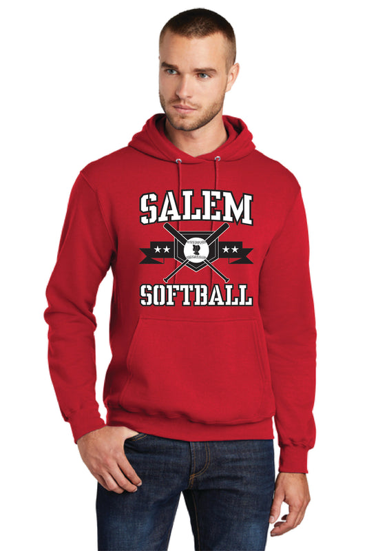 SALEM QUAKERS SOFTBALL PC78H Port & Company® Core Fleece Pullover Hooded Sweatshirt 3