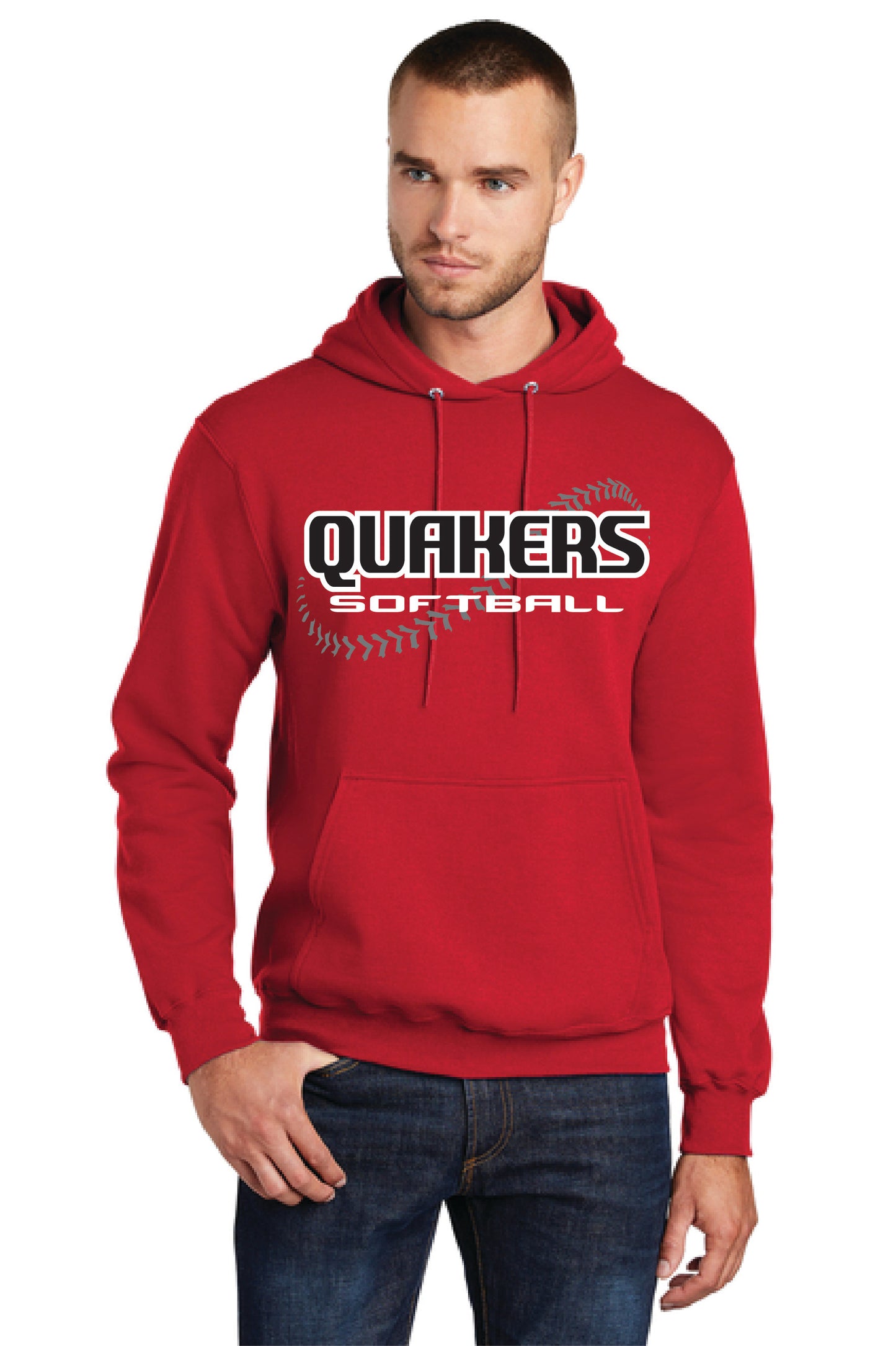 SALEM QUAKERS SOFTBALL PC78H Port & Company® Core Fleece Pullover Hooded Sweatshirt 2