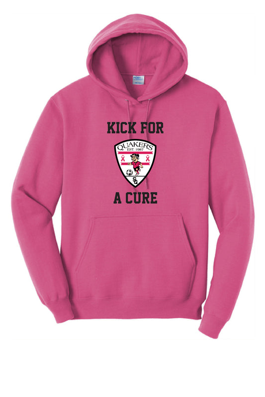 BOYS QUAKERS KICK FOR THE CURE SOCCER PC78H Port & Company® Core Fleece Pullover Hooded Sweatshirt 22