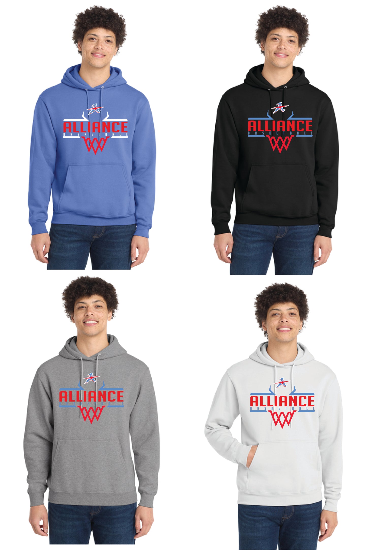 ALLIANCE AVIATORS Basketball PC78H Port & Company® Core Fleece Pullover Hooded Sweatshirt 11