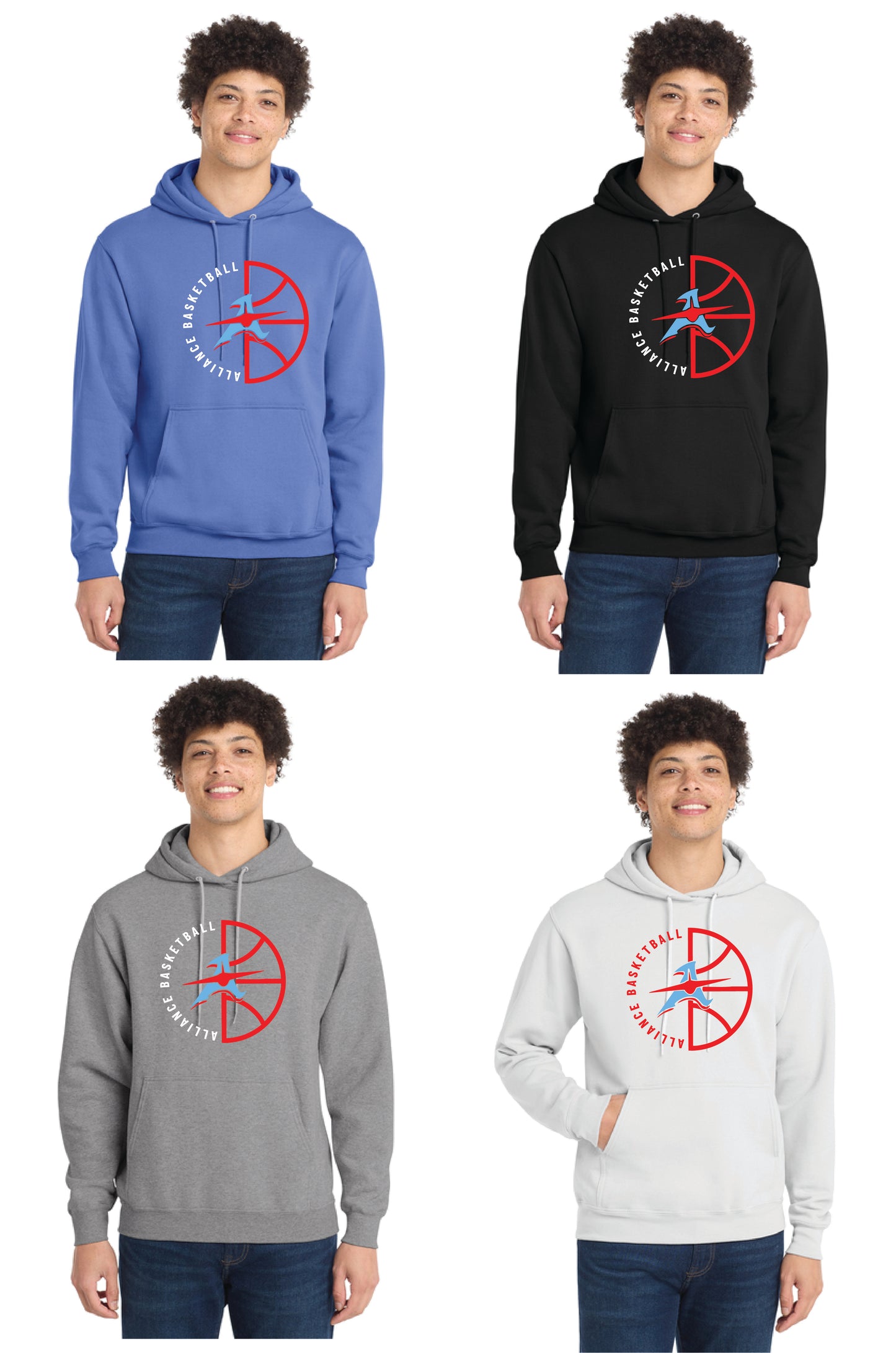 ALLIANCE AVIATORS Basketball PC78H Port & Company® Core Fleece Pullover Hooded Sweatshirt 15