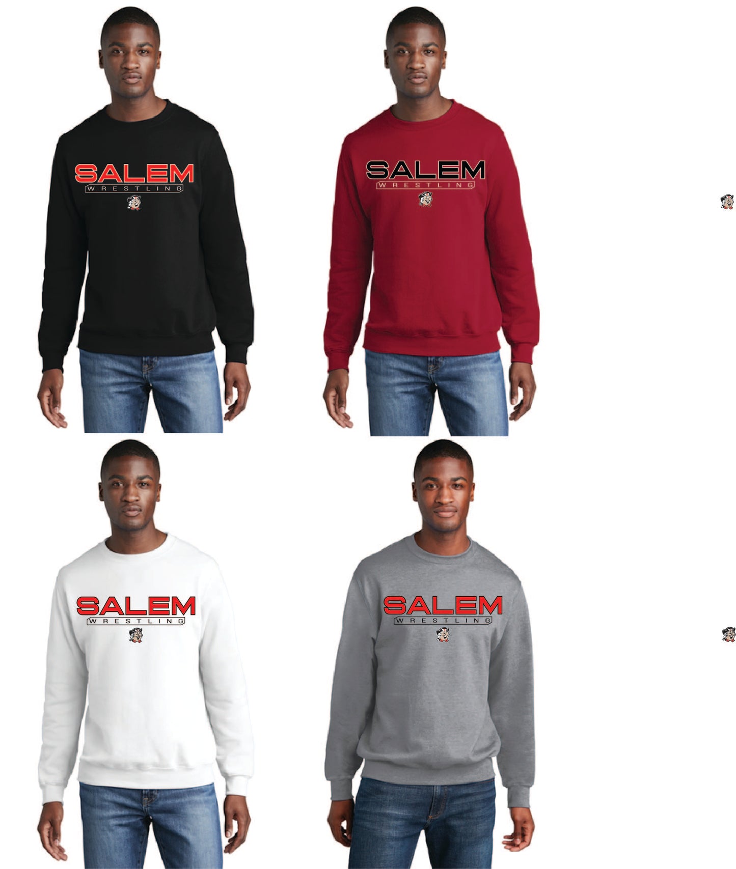 SALEM QUAKERS WRESTLING PC78 Port & Company® Core Fleece Crewneck Sweatshirt 14