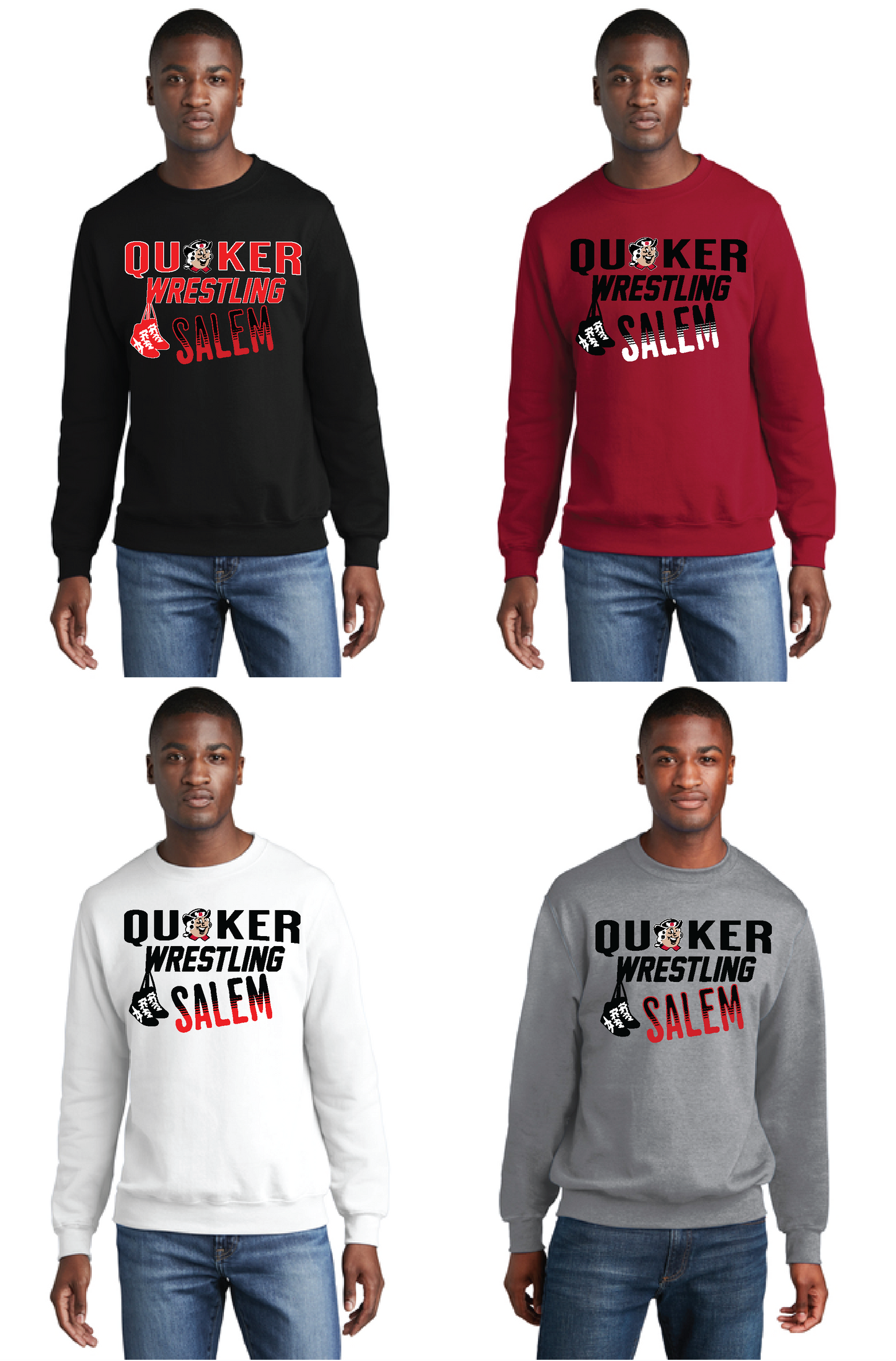 SALEM QUAKERS WRESTLING PC78 Port & Company® Core Fleece Crewneck Sweatshirt 17