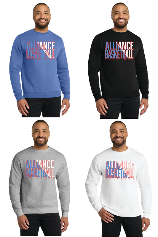 ALLIANCE AVIATORS Basketball PC78 Port & Company® Core Fleece Crewneck Sweatshirt 13