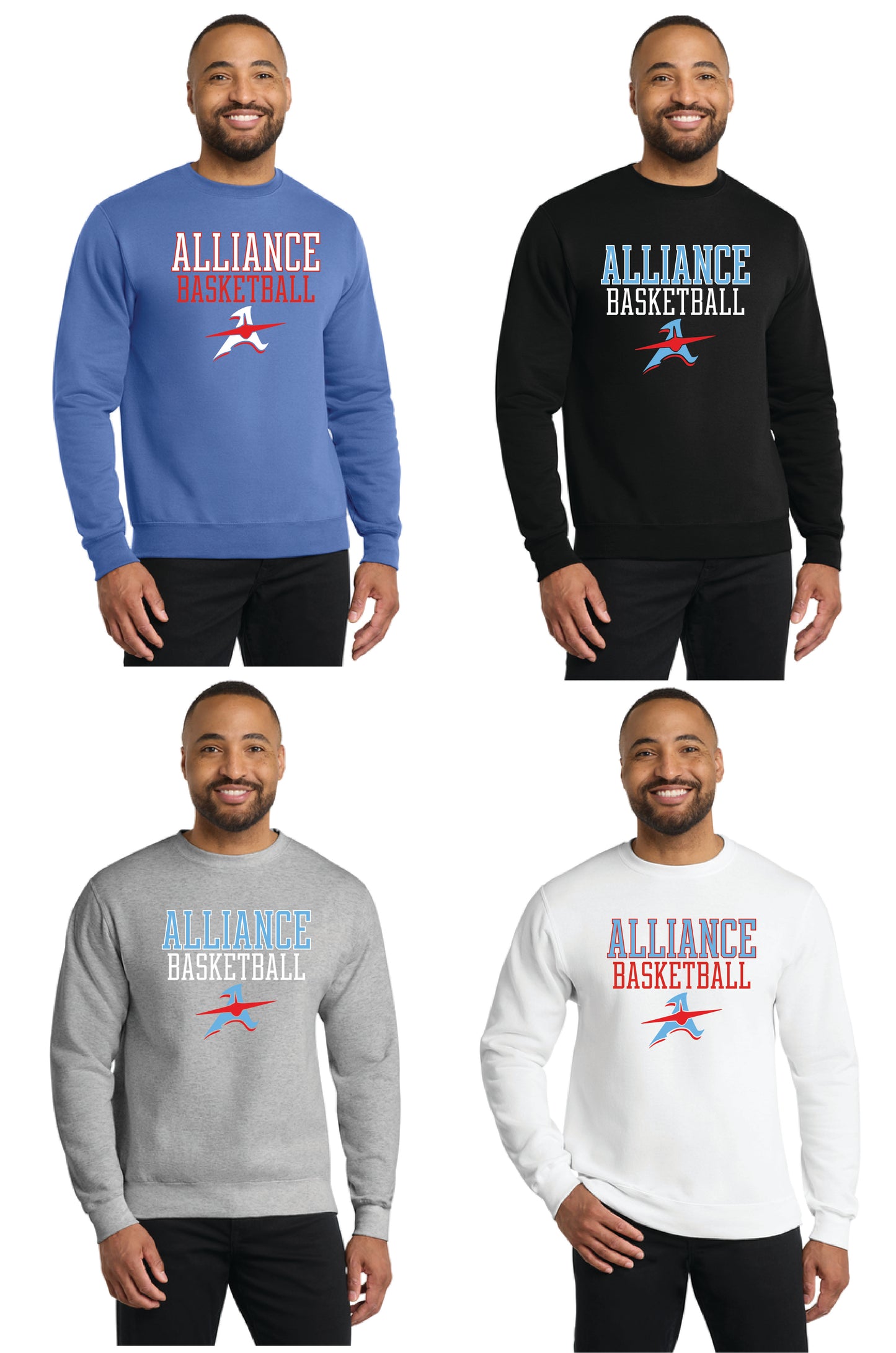 ALLIANCE AVIATORS Basketball PC78 Port & Company® Core Fleece Crewneck Sweatshirt 16