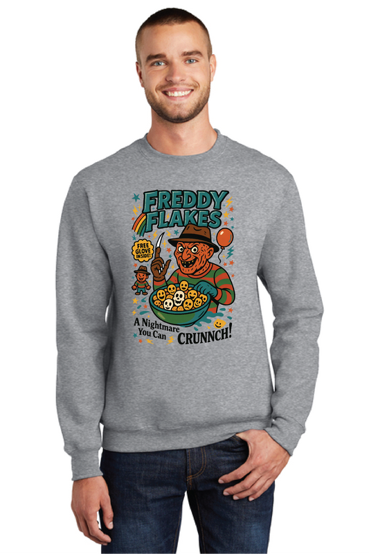 HALLOWEEN FREDDY FLAKES PC55LS Port & Company® Long Sleeve Core Cotton Tee HW-5