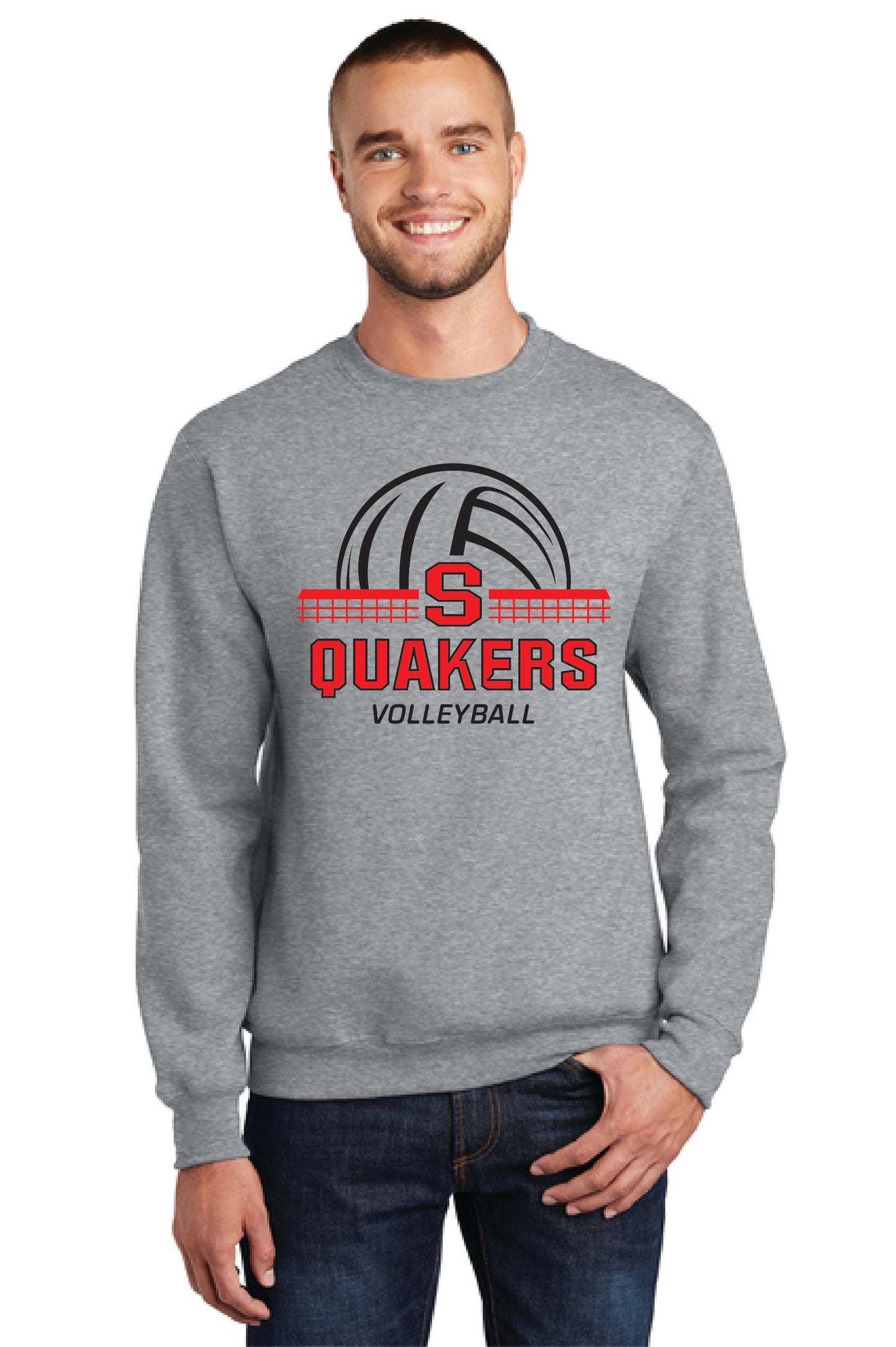 SALEM QUAKERS VOLLEYBALL Port & Company® Core Fleece Crewneck Sweatshirt 3