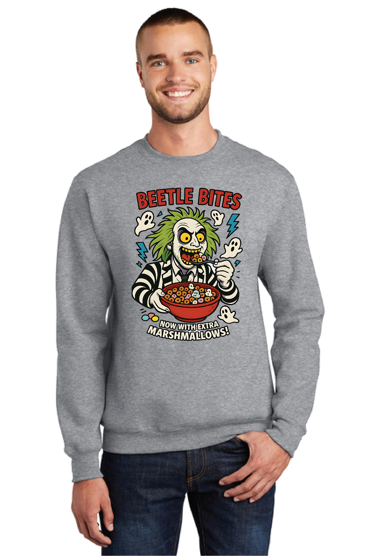 HALLOWEEN BEETLE BITES Port & Company® Core Fleece Crewneck Sweatshirt HW-6