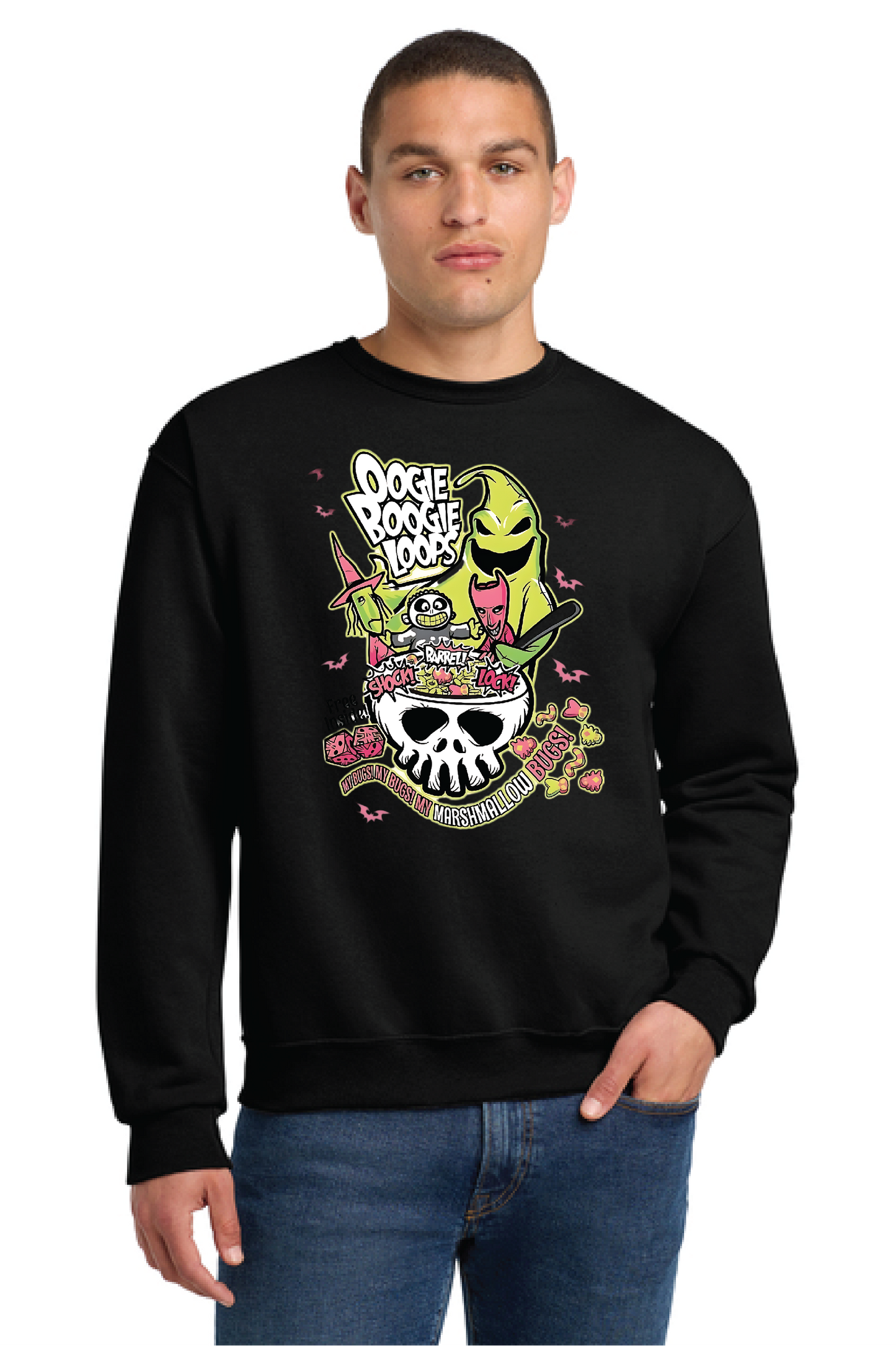 HALLOWEEN BOOGIE BITES Port & Company® Core Fleece Crewneck Sweatshirt HW-8