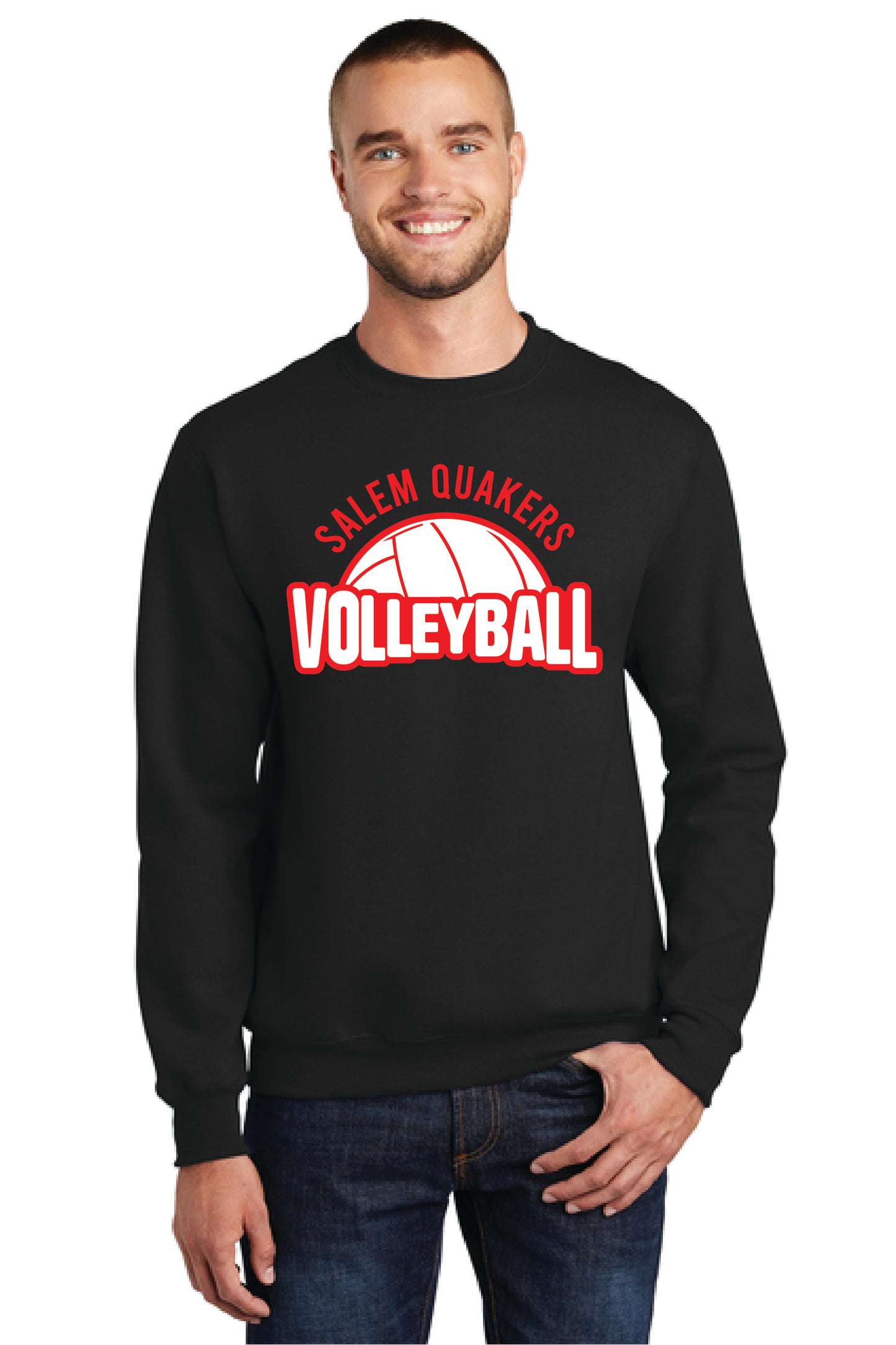 SALEM QUAKERS VOLLEYBALL Port & Company® Core Fleece Crewneck Sweatshirt 8
