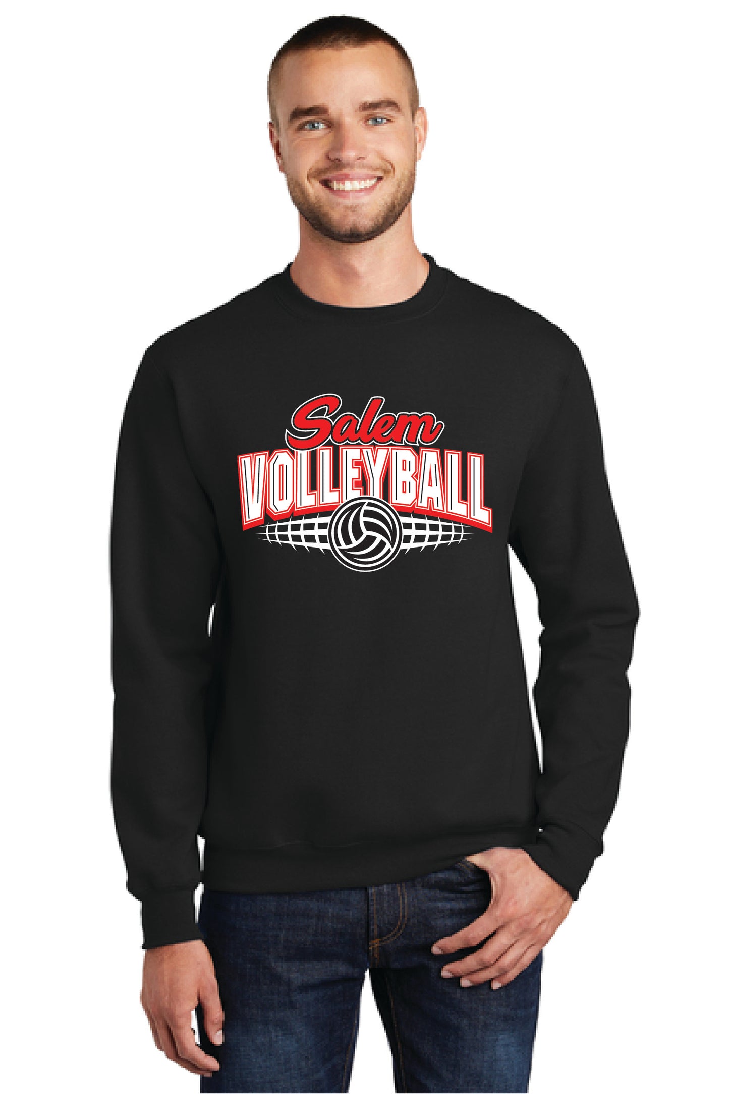 SALEM QUAKERS VOLLEYBALL Port & Company® Core Fleece Crewneck Sweatshirt 5