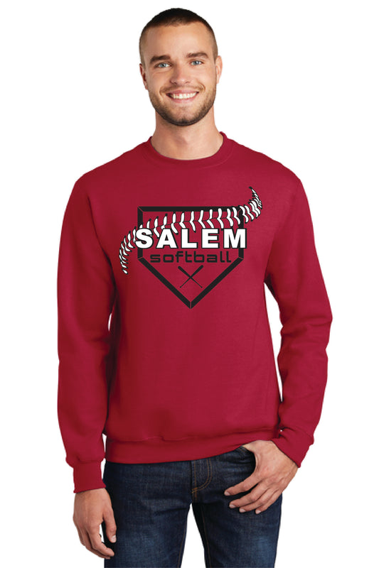 SALEM QUAKERS SOFTBALL Port & Company® Core Fleece Crewneck Sweatshirt 4