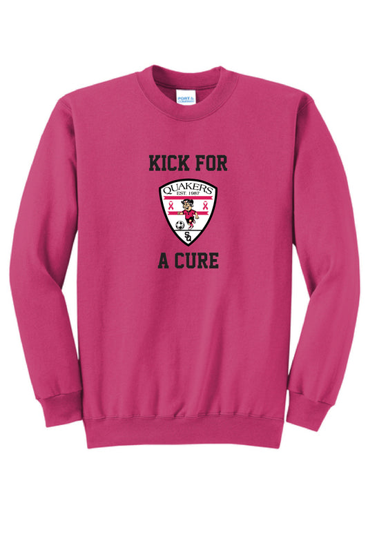 BOYS QUAKERS KICK FOR THE CURE SOCCER Port & Company® Core Fleece Crewneck Sweatshirt 22