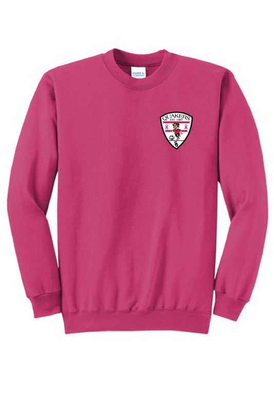 BOYS QUAKERS KICK FOR THE CURE SOCCER Port & Company® Core Fleece Crewneck Sweatshirt 21