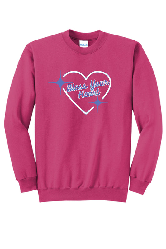 BLESS YOUR HEART PC78 Core Fleece Crewneck Sweatshirt KK-3