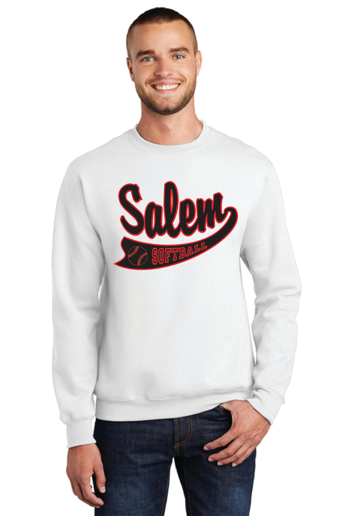SALEM QUAKERS SOFTBALL Port & Company® Core Fleece Crewneck Sweatshirt 8