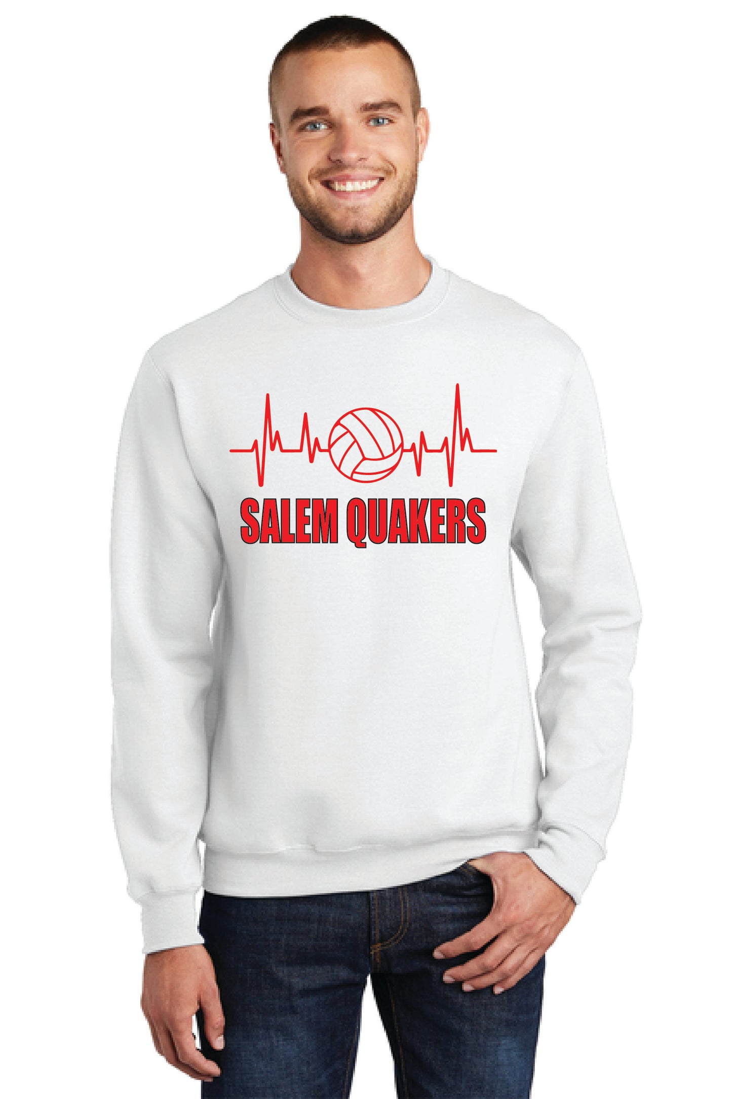 SALEM QUAKERS VOLLEYBALL Port & Company® Core Fleece Crewneck Sweatshirt 9
