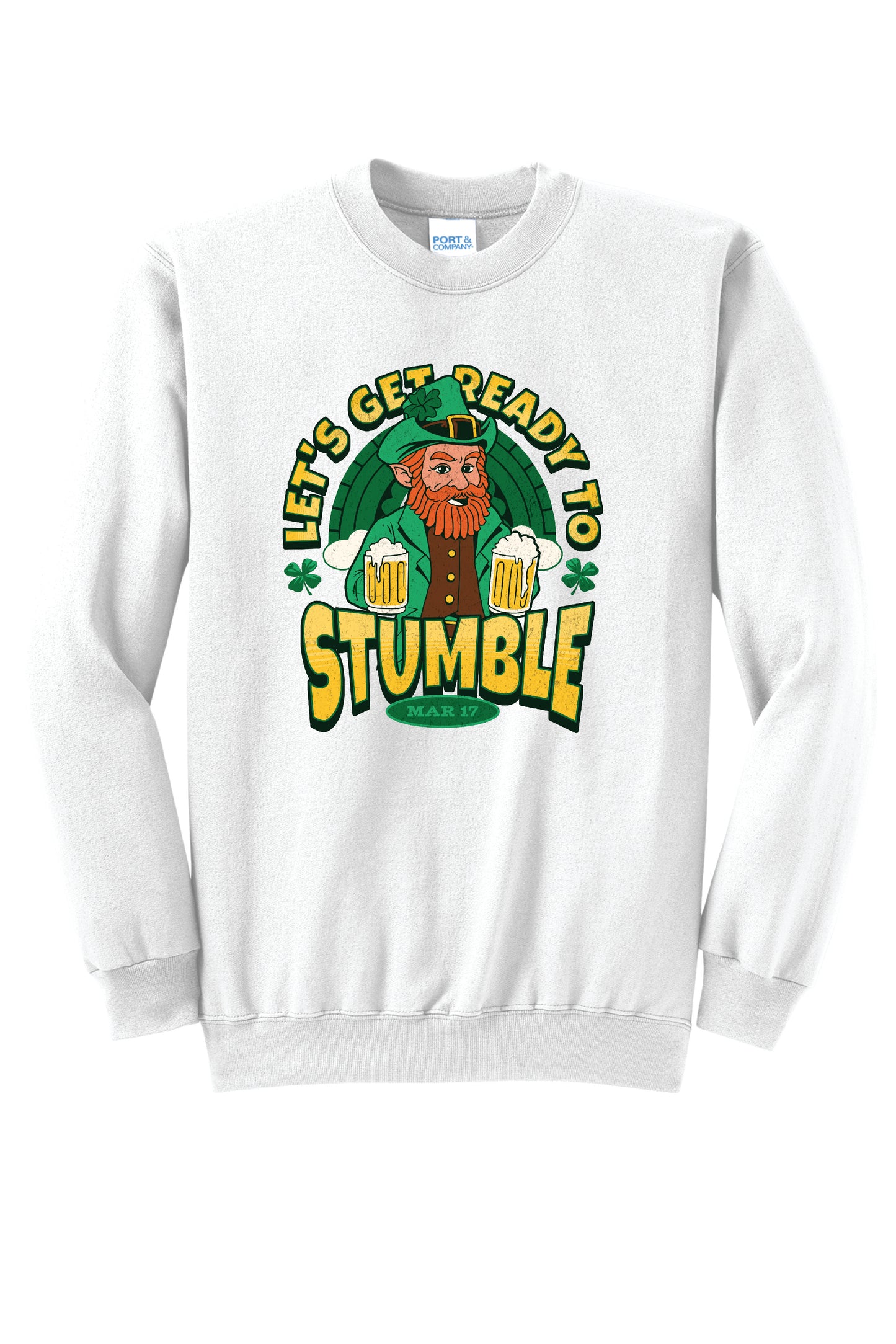 LETS GET READY TO STUMBLE PC78 Port & Company® Core Fleece Crewneck Sweatshirt 6