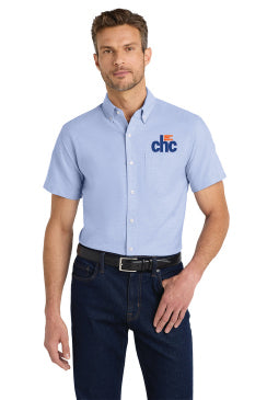 S659 Port Authority® Short Sleeve SuperPro™ Oxford Shirt EMB CHC-23