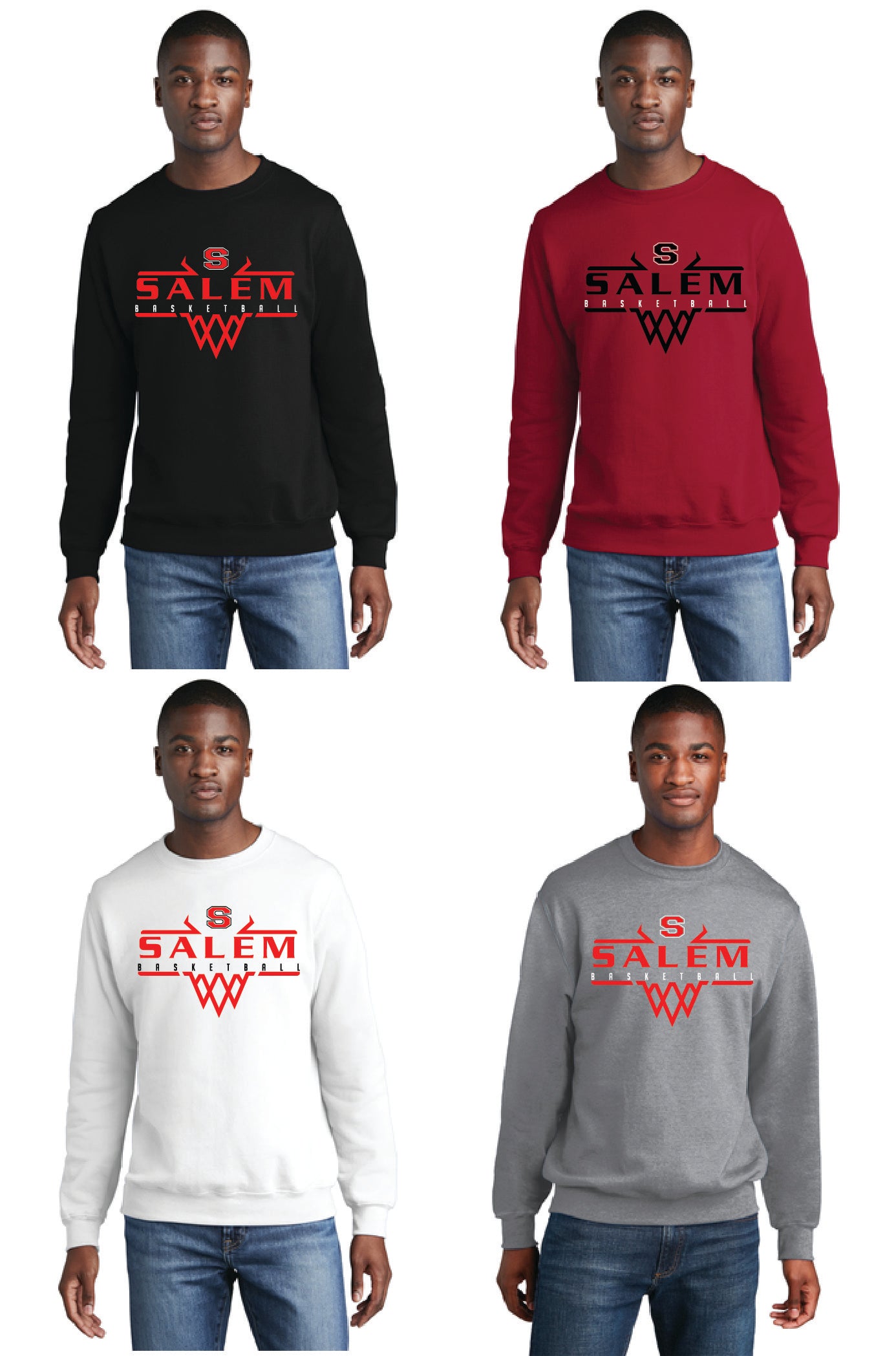 SALEM QUAKERS BASKETBALL PC78 Port & Company® Core Fleece Crewneck Sweatshirt 10