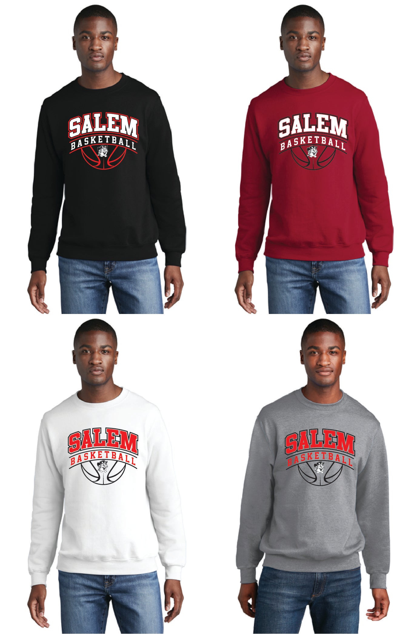 SALEM QUAKERS BASKETBALL PC78 Port & Company® Core Fleece Crewneck Sweatshirt 3