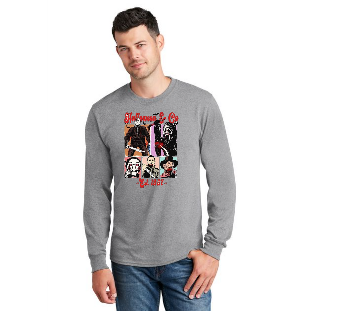 HALLOWEEN PC55LS Port & Company® Long Sleeve Core Cotton Tee HW-49
