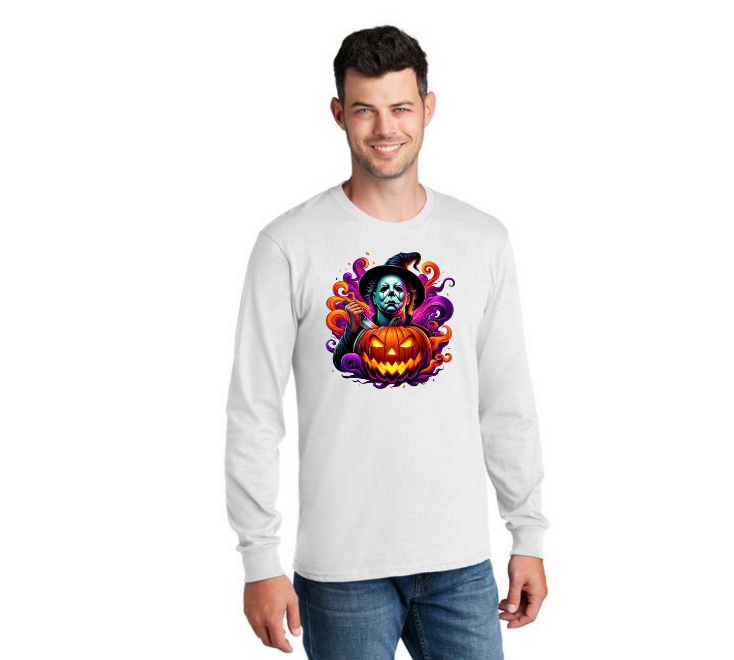 HALLOWEEN PC55LS Port & Company® Long Sleeve Core Cotton Tee HW-63