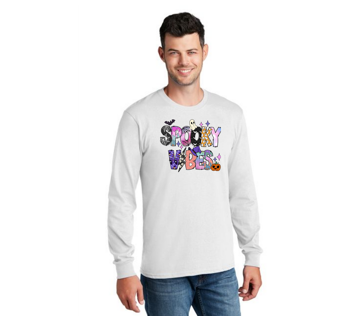 HALLOWEEN PC55LS Port & Company® Long Sleeve Core Cotton Tee HW-68