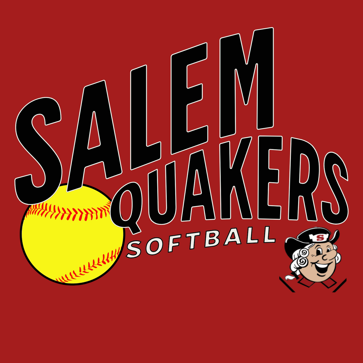 SALEM QUAKERS SOFTBALL PC54LS Port & Company® Long Sleeve Core Cotton Tee 18